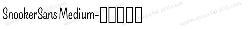 SnookerSans Medium字体转换